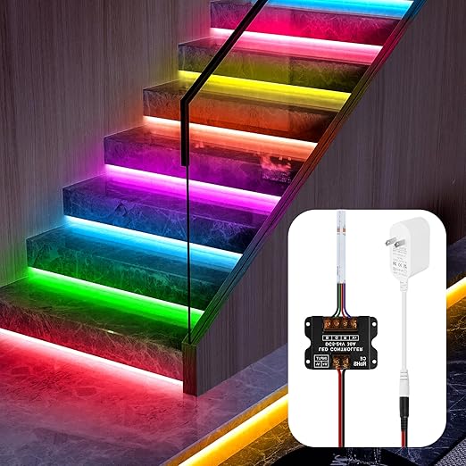 HOUHUI RF Touch Panel RGB LED Controller Kit, RGB LED Strip Lights Controller with RF Wireless Remote, Dimmable Wall-Mounted Touch Panel Controller for 5V 12V 24V 4-PIN 5050 2835 3535 Light Strips COB
