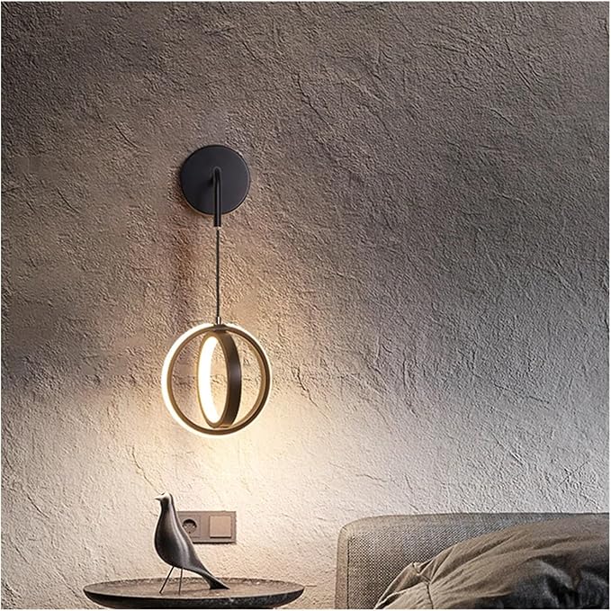 Modern Minimalist LED Wall Lamp Home Indoor Decor Wall Sconce for Living Room Bedroom Bedside Lustres Backgroud Light Decoration,Natural Style