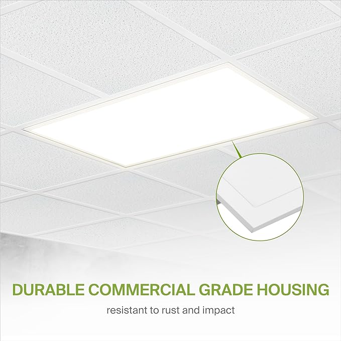 ASD 2x4 LED Flat Panel Light with Motion Sensor - 25/30/40W UL DLC | 5025LM 3500K-5000K 120-277V Dimmable 2x4 LED Light Drop Ceiling | Recessed Lay in Troffer Lights for Office 4 Pack