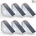 6-Pack Solar Step Lights for Outside, Motion Sensor Waterproof Outdoor Stair Lights, Solar Powered LED Outdoor Step Lights Decor for Yard Garden Porch Patio Pathway Deck,