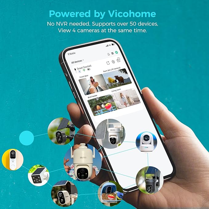Vicohome D2A Home Surveillance Wireless Video Doorbell with Chime, Battery, Waterproof, Audible Alarm Easy to Setup,2.4GHz Wi-Fi, Human Detection,Two Way Audio, Micro SD Slot, 180 Days Exchange Policy