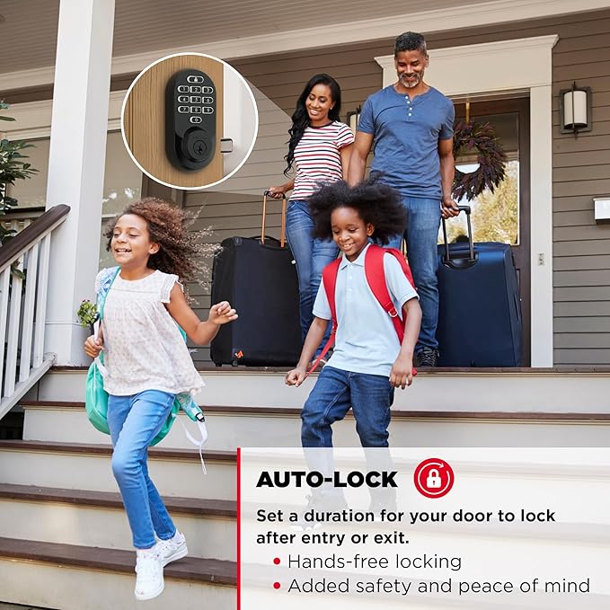 Kwikset Halo Wi-Fi Smart Lock, Keyless Entry Door Deadbolt, Geofence Auto-Unlock, Grade AAA Certified, No Hub Required Easy Install, Matte Black Lifetime Finish Warranty, Backlit Keypad