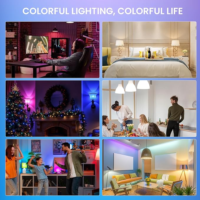 E12 Color Changing LED Light Bulb with Remote Control 2W E12 Chandelier Light Bulb Multicolor RGB/3000K/6000K/Dimmable Candelabra Base Color Light Bulbs 3Modes Memory Function-2Pack