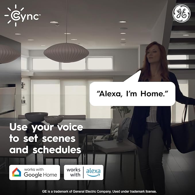 GE Cync Reveal HD+ Smart Undercabinet Light Fixture, Color Changing Undercab Light, Smart Wi-Fi Kitchen Light, Works with Alexa and Google Home, 18-in Bar, 93131251
