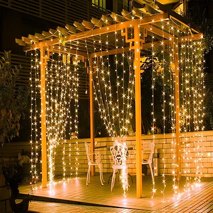 Moobibear 33Ft 100LED Plug-in Waterproof Fairy String Lights with 8 Lighting Modes - Indoor & Outdoor Decor for Bedroom, Girl’s Room, Garden, Party, Christmas - Warm White Twinkle Lights