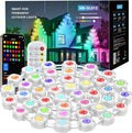Permanent Outdoor Lights, 50ft Smart RGB Outdoor Light, 36 LED Eaves Lights with 54 Scene Mode, IP67 Waterproof for Halloween, Christmas, New Year, Holidays, Daily Lighting, APP Voice Remote Control