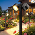 2X Brighter Solar Pathway Lights Outdoor, 150° Adjustable Dual-Head 18 LED Solar Lights Outdoor Waterproof, Up to 15 Hrs Auto On/Off Landscape Path Lights for Yard Garden Driveway Lawn, 2 Pack