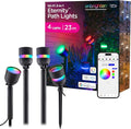Enbrighten Vibe Eternity Path Lights, 23ft, 4 RGBWIC LEDs, Weatherproof, Perfect for Garden, Pathway, and Home Exterior Lighting, Smart App Control, Compatible with Alexa, Google Home, 85966