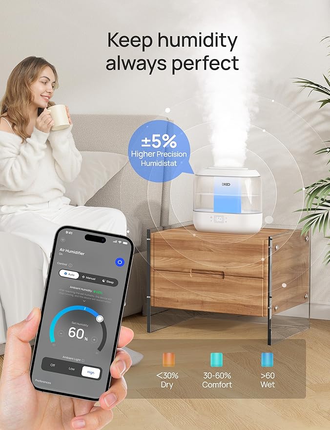 Dreo Smart Humidifier & Humidifiers for Bedroom
