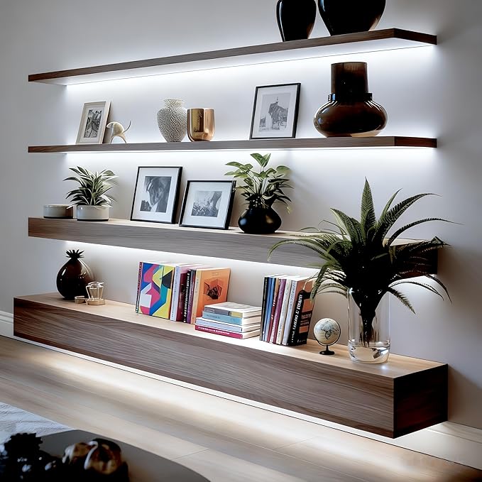 LED Strip Lights with Remote, 16.4ft 6500K Cuttable Dimmable Bright Daylight, White COB LED Strip Light for Mirror, Stair, Cabinet, Room