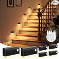 VOLISUN Motion Sensor Night Light, Rechargeable Stair Lights Indoor, Battery Operated Night Light for Hallway, Stairway, Bathroom, Bedroom, Kitchen, 3 Modes & 3 Color Temperatures(6 Pack Black)