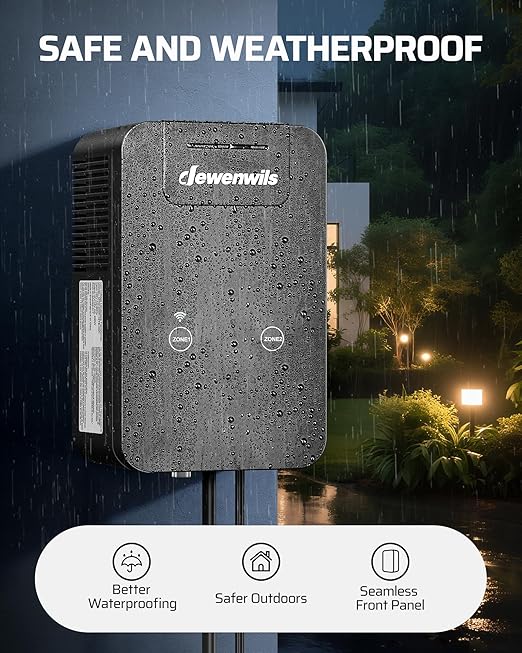 DEWENWILS 200W Low Voltage Landscape Transformer, 2 Zones WiFi Low Voltage Transformer, Weatherproof for Landscape Lighting, 120V AC to 12/15V AC, Compatible with Alexa Google Assistant, FCC Listed