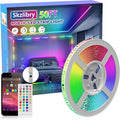 RGB+IC 50FT LED Strip Lights, Continuous Connection Smart LED Lights for Bedroom, Bluetooth LED Lights APP Control, Color Changing LED Light Music Sync for Gaming Room, party, bar, kitchen, Indoor