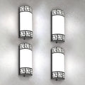ASD 12 Inch LED Indoor Wall Sconce - Matte Black Modern Dimmable 15W 2700K-5000K Adjustable Wall Mounted Light Fixtures, Wall Lights for Bedroom, Bathroom, Living Room, Hallway Decor - ETL 4 Pack