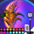 Sunset Lamp Projection Led Lights with Remote, Multicolor Night Light 360° Rotation Rainbow Lights 4 Modes Setting for Photography/Selfie/Party/Home/Living Room/Bedroom Decor, Gifts for Women