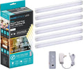PureOptics LED Works with Alexa Smart Under Cabinet Lighting Kit, Adjustable LEDs, (6) 9" Bars, White