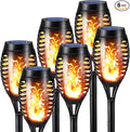 Toodour Solar Torch Flame Lights, 6 Pack Solar Lights Outdoor with Flickering Flame, Waterproof Patio Light Landscape Decoration Lighting for Garden, Lawn, Yard, Outdoor Decorations