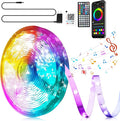 90FT Led Lights for Bedroom, Color Changing RGB Led Strip Lights Indoor, Music Sync Led Light Strip with Remote and App Control, DIY Led Lights for Room Home Decor Ambient Lighting (1 * 90FT)