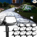 Solar Spot Lights Outdoor IP67 Waterproof 12 Pack, 63 LED 3 Modes Solar Landscape Spotlights for Yard Garden Pathway Wall House Garage (Cool White)