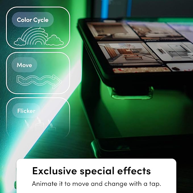 LIFX Lightstrip Bundle with 80" Color Smart LED Lightstrip and Two 1100 Lumen Smart Light Bulbs on E26 Base, 3 Piece Set