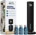 Hotel Waterless Scent Diffuser, Tower Design Upgrade 2026 | Rechargeable Battery Cold Air Oil Diffuser for Large Homes, Offices, Hotels & Spas (1200 Sq.Ft) | Includes 3 x 50ml Premium Fragrance Oils