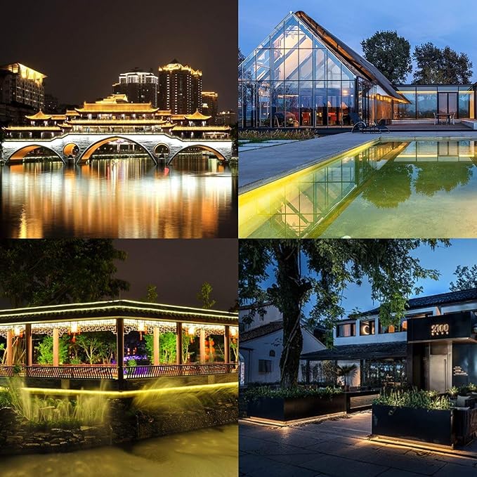 110V Led Strip Light Led Rope Lights Outdoor Indoor Use 3000K Warm White Waterproof Flexible Cuttable Connectable 131.2ft 40m 110V 2 Wire Ideal for Backyards Christmas Decorative Lighting