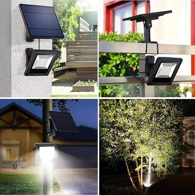 2 Pack Solar Wall Mount Lights - Super Bright Solar Security Flood Lights for Outdoor Use, IP65 Waterproof, Dusk to Dawn