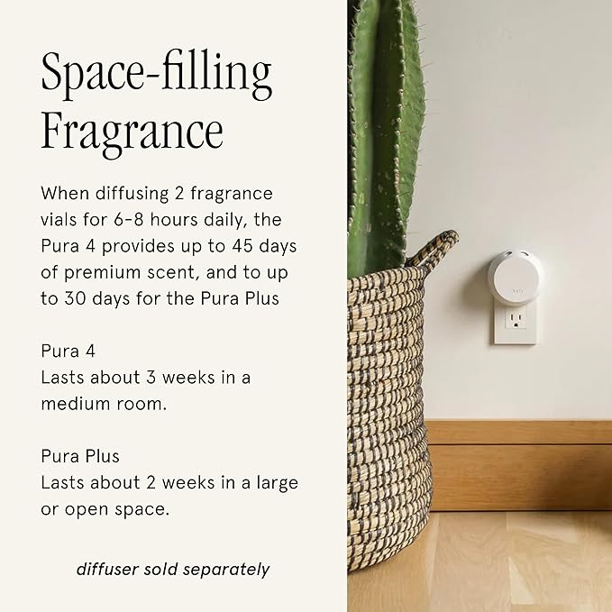 Pura x Studio McGee Home Scent Refill - Smart Air Diffuser - Up to 120-Hours of Luxury Fragrance per Refill - Home Essential - Clean & Safe Diffuser Fragrance - 2 Pack, Seaside Terrace
