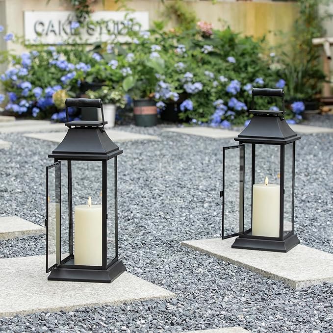 Flameless Candles Set of 2 (3x6 inch) Flickering LED Wax Candles Battery Operated with Remote Control Timers for Night Light/Fireplace/Party Dimmable Ivory Pillar Candles Flat top