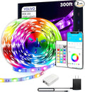 VOLIVO 300ft Led Strip Lights for Bedroom, Color Changing Led Light Strips Kit with 24 Keys IR Remote and Smart App Control, RGB Music Sync Lighting for Room, Home Decor