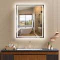 30x36 Inch LED Lighted Bathroom Mirror - Anti-Fog Vanity Mirror with Dimmable Front & Backlit, 3 Color Temp, Smart Memory - Shatterproof HD Glass, IP54 Waterproof Wall Mounted for Makeup Shaving