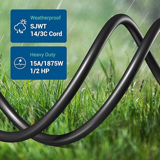 DEWENWILS Light Timer Outdoor Weatherproof with 2 FT Extension Cord, Photocell Timer Switch with 3 Grounded Outlets for Landscape Light, String Lights, UL Listed