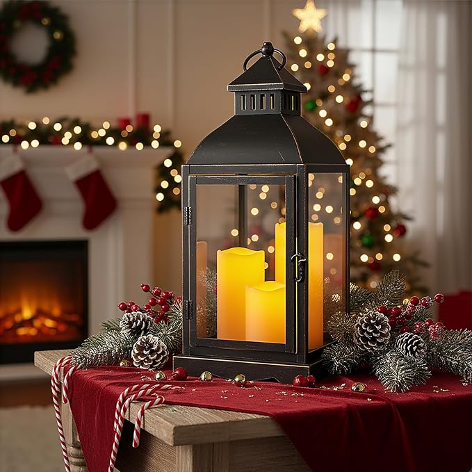 Amagic 3 Pack 4"x 6"8" 10" Outdoor Plastic Electric flameless Candles with Remote Control and Timer, Battery Operated Flickering LED Pillar Fake Candle for Home, Wedding Decor, Ivory