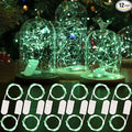 HXWEIYE 12 Pack Fairy Lights Battery Operated, 7ft 20LED Mini Twinkle String Light for Mason Jar DIY Wedding Table Centerpieces Party Bedroom Christmas (Green)