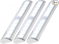 KULED 10-led Motion Auto Sensing LED Light, Battery Powered DIY Stick-on Under Cabinet Anywhere Portable Wireless with Magnetic Tape Strip Night Light 3 Pack