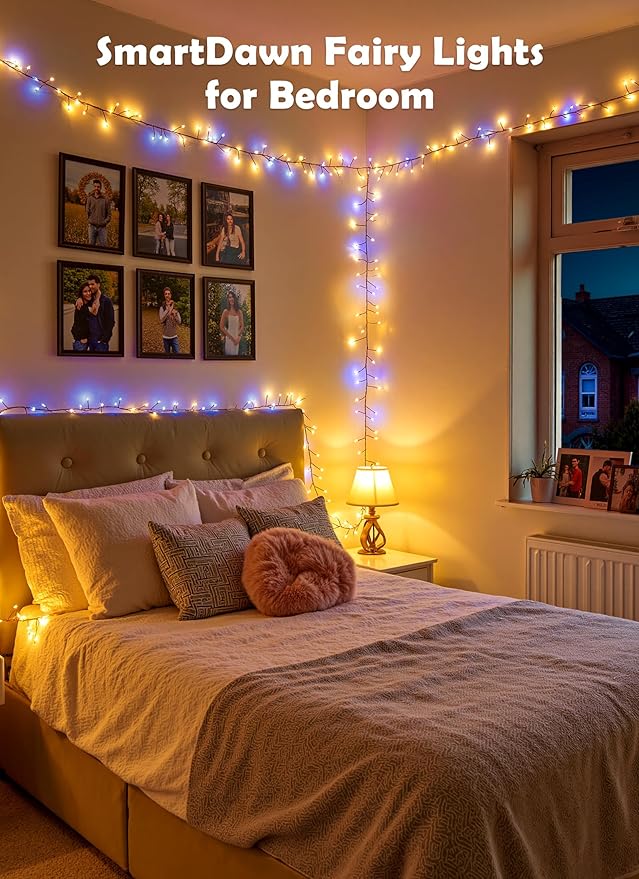 Fairy Lights Plug in, 10ft 200LED Indoor/Outdoor Cluster String Lights - Twinkle Copper Wire Christmas Tree Lights Waterproof for Bedroom Decor, Party, Patio, Garden，2pack