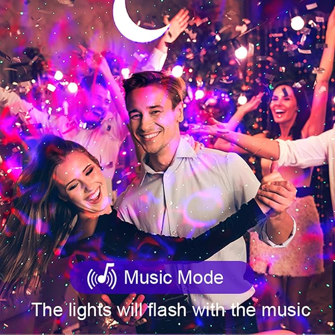 Children Gift Galaxy Projector Star Night Light - 3-in-1 Moon Star Aurora Projector for Bedroom, Clap-Activated Music Sync,14M Colors, Nursery & Adult Sleep Aid (No Music/Alexa)