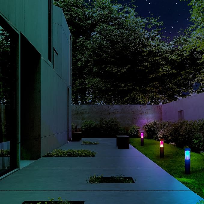 LIFX Supercolor Smart LED Square Path Light, Outdoor Wi-Fi Landscape Lighting with 6 Addressable Color Zones, RGBW Dynamic Effects, Works with Alexa, Google, HomeKit & SmartThings, LFX/LV/Path/SQR
