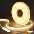 Aclorol 20FT LED Strip Lights IP67 Waterproof 5V USB COB LED Strip Light with Self-Adhesive Warm White Dimmable Tape Light for Kitchen Cabinet Shower Niche RV Awning Lighting Outdoor Patio Decoration