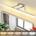 SOLFART 39.4 Inch 5 Color Temperature Dimmable Brushed Nickel Bathroom Light Fixture Vanity Light Over Mirror Modern Bathroom Lights Over Mirror 5CCT