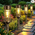LETMY 12 Pack Brown Solar Pathway Lights Outdoor, Bright Solar Lights Outdoor Waterproof IP65, Solar Garden Lights Outdoor for Yard Walkway Driveway Landscape Garden Decor (Bronze)