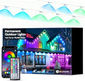 50FT Permanent Outdoor String Lights, RGB Multicolor LED Eaves Lights with APP & Remote, IP67 Waterproof Indoor Outdoor Christmas Halloween Party Garden Decor