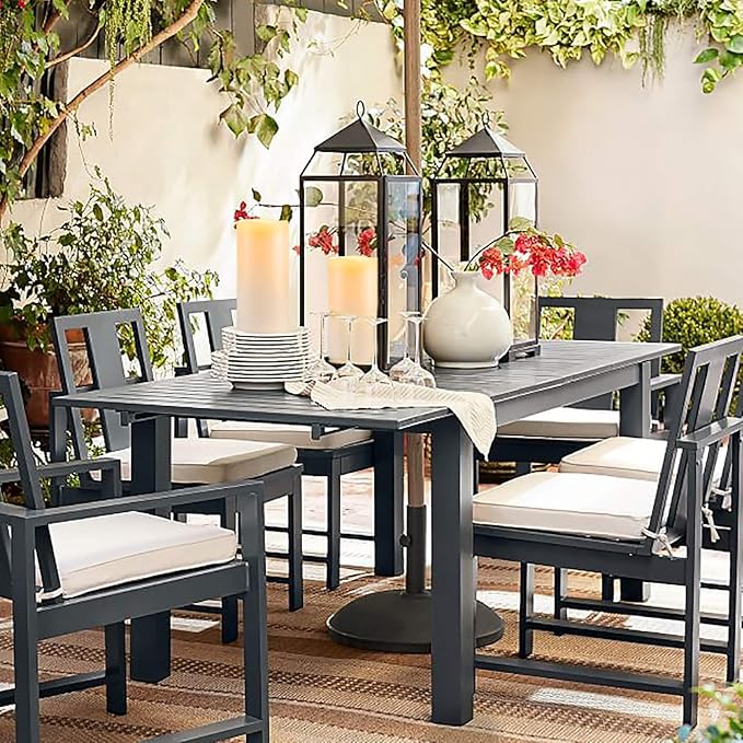Homemory 4" x 8" Waterproof Outdoor Flameless Candles, Battery Operated Flickering LED Pillar Candles with Remote and Timers for Indoor Outdoor Lanterns, Long Lasting, Large, Dark Ivory, Set of 2