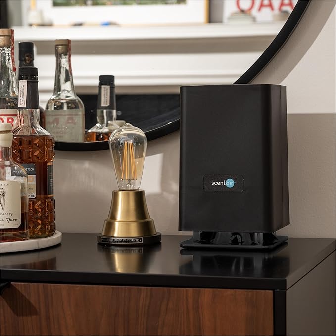 ScentAir Whisper Essential | Diffuser Machine, Scents up to 800 Sq. Ft Room, Compatible with Alexa & Google, WiFi & Bluetooth Enabled, Cartridge Sold Separately (Black)