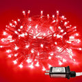 JMEXSUSS Red Valentines Day Decor Lights Clear Wire, 66ft 200 LED Red Christmas String Twinkle Fairy Lights Outdoor Indoor Plug in for Room Party Tree Valentines Day Decorations