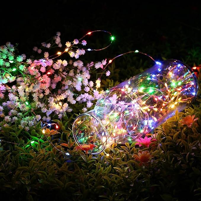 Joomer Fairy String Lights 66FT 200 LEDs Plug in Fairy Lights Indoor Copper Wire String Light DIY for Bedroom, Parties, Wedding, Christmas, Outdoor, Indoor Decoration (Multicolor, Non-Connectable)