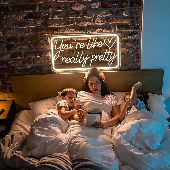 You are Like Really Pretty LED Neon Sign for Wall Decor USB Adjustable Brightness Living Room Bars Barbers Pub Man Cave Halloween Christmas Birthday Art Wall Decor