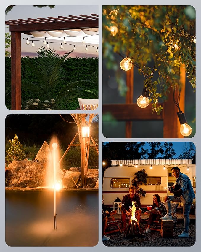 DEWENWILS Outdoor Timer Outlet Waterproof, Outdoor Timer for Lights, 100 ft Remote Control with 2 Grounded Electrical Outlets for Outdoor String Lights, 15A 1/2HP UL Listed