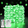 suddus Green Christmas Lights Battery Operatd, 66ft 200LED St Patricks Day Decorations Indoor, Fairy Twinkle Light with Remote for Halloween, Bedroom, Patio, Backyard, Outdoor Decorations