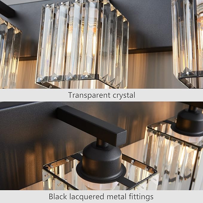 19.5" KnurledBrassWallSconcesSetof2,BronzeBathroomVanityLightFixtureswithWaterRipplesGlassTube,ModernLampforBedroom,LivingRoom,Hallway,Staise,Mirror,Kitchen